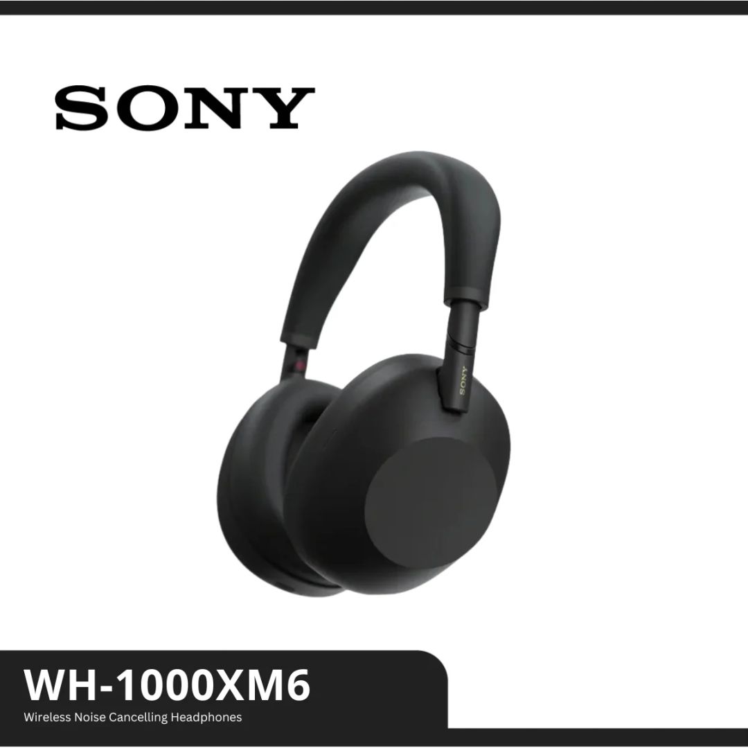 Fones de Ouvido Sem Fio Sony WH-1000XM6 com Cancelamento de Ruído, Bluetooth, Design Dobrável, Som Estéreo com Graves